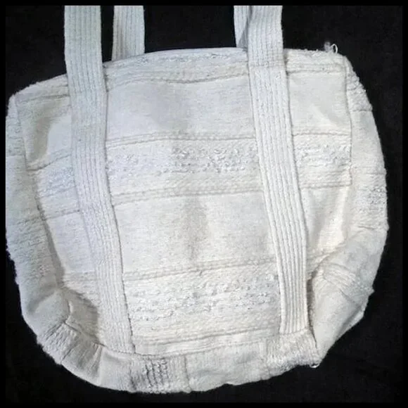 Cotton Cloth Purse Boho Cottagecore 70s Vintage Hippie Bag - Picture 8 of 12